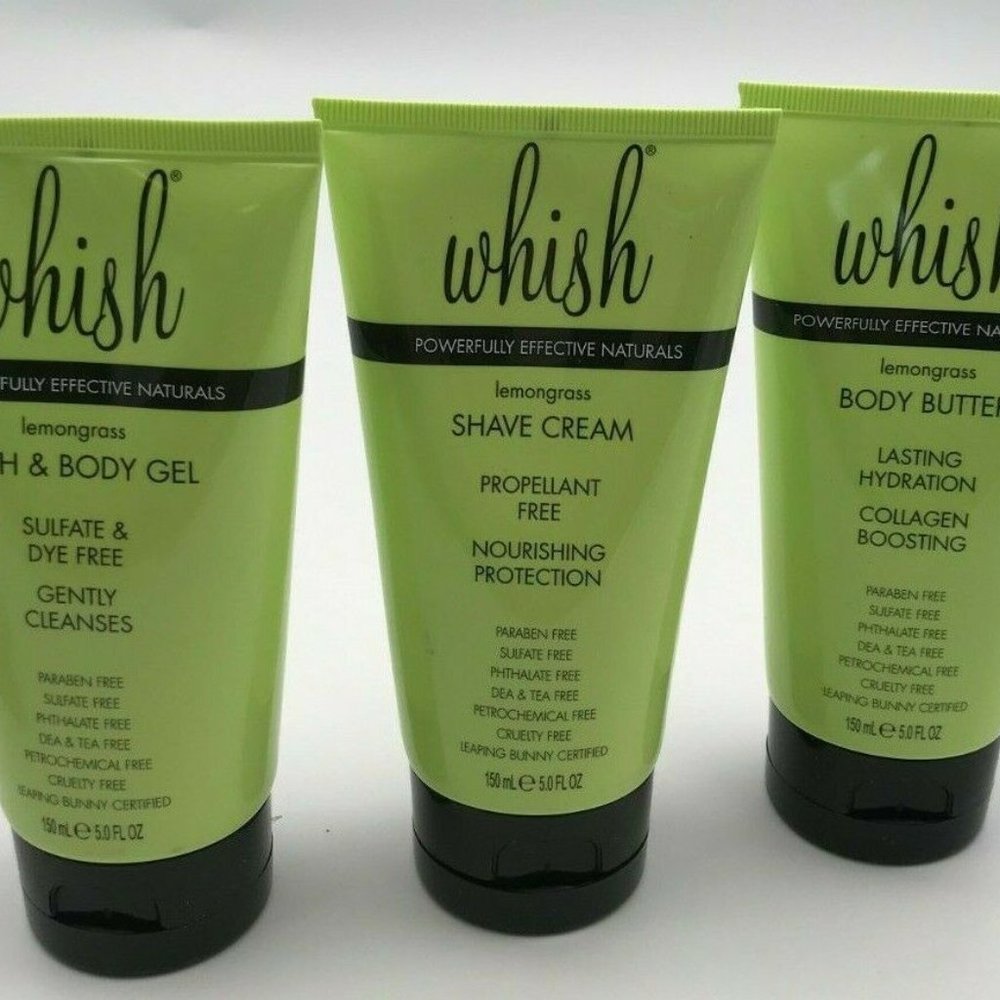 Whish Lemongrass Body Essentials 3 Pack Set New